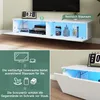 Mobili TV SONNI bianchi lucidi, da appendere, con LED, 160 Anteprima dell’immagine prodotto 13