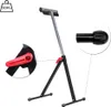 A product shot of an adjustable roller stand with close-up insets highlighting features. Produktbild-Vorschau
