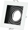 A white square recessed spotlight housing with a black interior. Produktbild-Vorschau