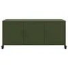 Mobile TV verde oliva 100,5x39x43,5 cm acciaio Anteprima dell’immagine prodotto 6