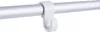 A white hook is attached to a silver rod. Produktbild-Vorschau