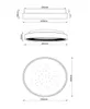 Plafonnier moderne à effet étoilé, 40 cm, LED 40 W, blanc, Voir les images du produit 6