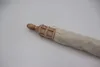 The image shows the handle end of a long rolling pin, partially covered by a beige fabric sleeve, against a plain white background. Produktbild-Vorschau