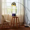 Teamson Home Arquer Bogenlampe in Gold mit schwarzem Produktbild-Vorschau 2