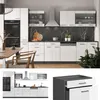 Küchenzeile Vicco R-Line Weiß Hochglanz/Anthrazit 350 cm Produktbild-Vorschau 3
