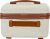 A white and brown beauty case is shown from the front. Anteprima dell’immagine prodotto