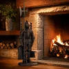Relaxdays Kaminbesteck Ritter, Kamingarnitur Gusseisen, Produktbild-Vorschau 2