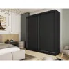 BEAUTYSOFA | Kleiderschrank MARIO 200 cm Schwarz – Moderner Produktbild-Vorschau 2
