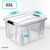 KONZEPT Aufbewahrungsbox 32 L mit Deckel – transparente Produktbild-Vorschau 6