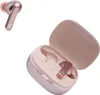 A pair of rose gold JBL wireless earbuds and their charging case are displayed against a white background. Produktbild-Vorschau