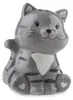 Spardose Katze Keramik 12x16x10cm grau Produktbild-Vorschau 4