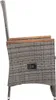 3-tlg. Garten-Lounge-Set mit Kissen Poly Rattan Grau Produktbild-Vorschau 5