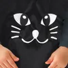 Nahaufnahme Katzengesicht auf dem Poncho von Vorne Anteprima dell’immagine prodotto