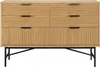 SalesFever Kommode breit | mit 6 Schubladen | MDF Eiche Produktbild-Vorschau 1