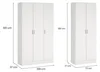 Codigoro - Großer Mehrzweckschrank, 182x180h cm Weiß, Produktbild-Vorschau 3
