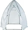 A white greenhouse with green trim and an open entrance, set against a white background. Anteprima dell’immagine prodotto