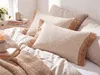 BELIANI Dekokissen 2er Set Beige 30 x 50 cm Rechteckig mit Produktbild-Vorschau 2