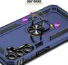 A close-up view of a blue phone case with a ring holder, highlighting its 360-degree rotation feature. Produktbild-Vorschau
