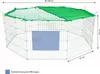 Dehner Kleintier Freilaufgehege Magnus, mit Sonnenschutz, Ø Produktbild-Vorschau 3