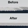 Comparison of a product's edge before and after use, showing a rough edge becoming smoother. Anteprima dell’immagine prodotto