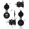 USB Doppelsteckdose | Typ A & C | 12-24V | 4,8A | Ø29mm Produktbild-Vorschau 7