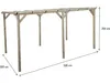Carport voiture en bois "Solar II" 3 x 5 x 2.4 Voir les images du produit 3