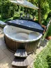 Badefass 200cm mit 30 KW Holzofen Hottube mit Abdeckung und Produktbild-Vorschau 5