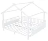 Metallbett 140x200 cm in Hausform Kinderbett Weiß – Produktbild-Vorschau 8
