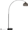 Nowoczesna lampa łukowa czarna z dymionym szkłem - Arc Podgląd zdjęcia produktu 1