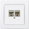 Prise réseau Delphi 2x CAT6a, blanc Voir les images du produit 2