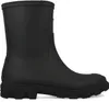 A black short wellington boot is shown from the side against a white background. Produktbild-Vorschau