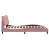 The Living Store Bettgestell mit Kopfteil Rosa 160x200 cm Produktbild-Vorschau 6