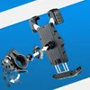 A product image showing a disassembled phone mount for a bicycle, with arrows indicating assembly. Produktbild-Vorschau
