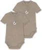 normani 2er Set Baby Einteiler Body Kurzarm Bodysuit aus Produktbild-Vorschau 1