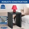 DanDiBo Lamellenhocker Hocker Metall Schwarz Eckig BASE Produktbild-Vorschau 4