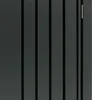 A close-up view of a dark gray metal trash can enclosure with vertical slats. Náhľad obrázku produktu