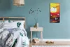 Wandbild Leinwand Bilder mit Uhr 30x60 Malerei Acrylfarbe Produktbild-Vorschau 4