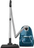 A blue and silver vacuum cleaner with a hose and wand is shown on a white background. Náhled obrázku produktu