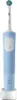 A blue electric toothbrush with a green brush head stands on a white charging base against a white background. Produktbild-Vorschau