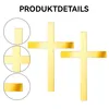 2er Set Kreuz-Kuchen-Dekoration aus Acryl in Gold – Perfekt Produktbild-Vorschau 3