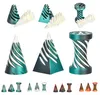 Fidget Spiral 3er-Set | Schwarz-grüne Basis, weißes Produktbild-Vorschau 1