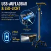 Gehstock für Senioren mit LED & Alarm, höhenverstellbar Produktbild-Vorschau 2