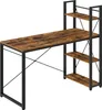 A product shot of a desk with shelves. Produktbild-Vorschau