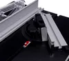 A close-up view of a table saw's miter gauge and fence system. Anteprima dell’immagine prodotto