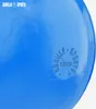 A close-up of a blue kettlebell with embossed text. Produktbild-Vorschau