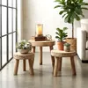 Tabouret en bois pour fleurs, avec 3 pieds, couleur Voir les images du produit 5