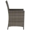 3-tlg. Bistro-Set mit Kissen Grau Poly Rattan Produktbild-Vorschau 7