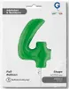 Riesenzahl Folienballon 40"/102cm | Grün Zahl: 4 Produktbild-Vorschau 2