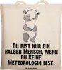 Mr. & Mrs. Panda Jutebeutel Meteorologin Herz - Transparent Produktbild-Vorschau 1