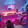 Bestier Gaming-Eckschreibtisch L-Form 132 cm – mit LED, Produktbild-Vorschau 2